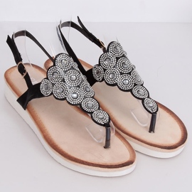 Sandales noires 7887-PL Noir 1