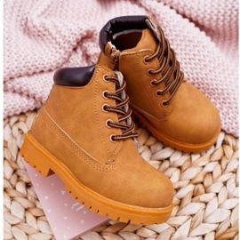 FRROCK Bottes de trappeur pour enfants avec une fermeture éclair Camel Dexter brun 2