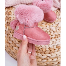 FRROCK Bottes de neige pour enfants avec fourrure Rose Kiks 1