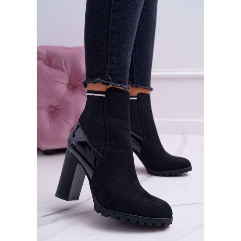 FRERY Bottines femme à talon Daim Noir Fenem le noir 1