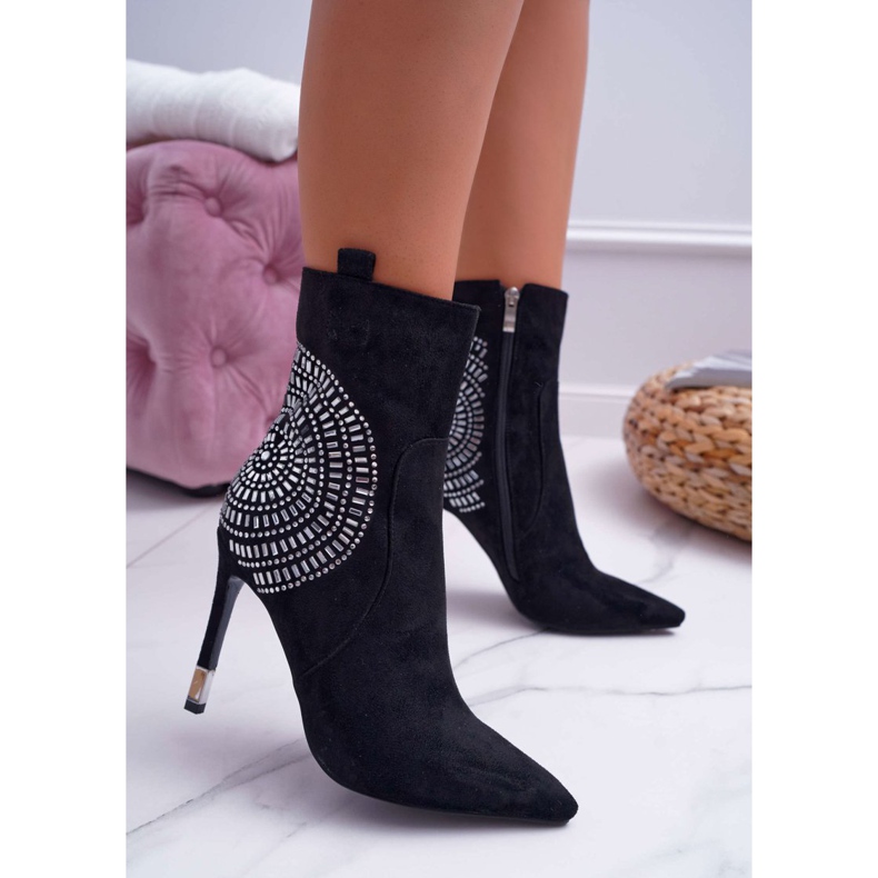 HAN Bottes Pour Femmes À Talons Hauts Noir À La Mode 2