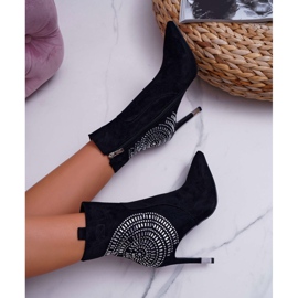 HAN Bottes Pour Femmes À Talons Hauts Noir À La Mode 1