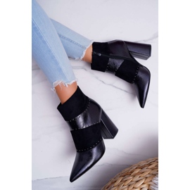 SEA Bottes Femme À Talons Hauts Avec Rivets En Spitz RB21P Noir Yango le noir 4
