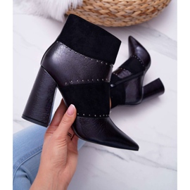 SEA Bottes Femme À Talons Hauts Avec Rivets En Spitz RB21P Noir Yango le noir 6