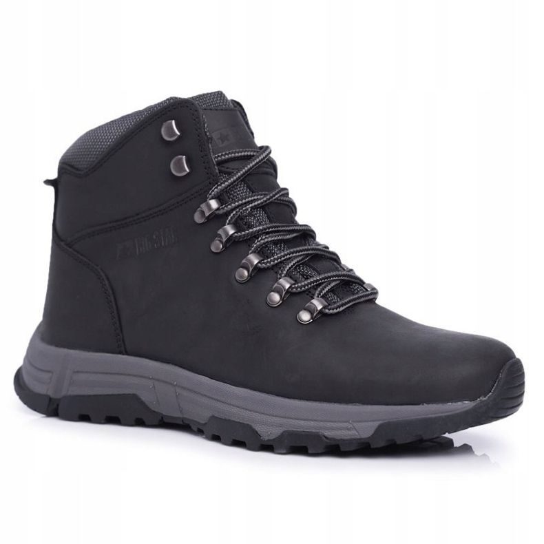 Chaussures Trekker en cuir pour hommes Big Star Noir EE174201 1