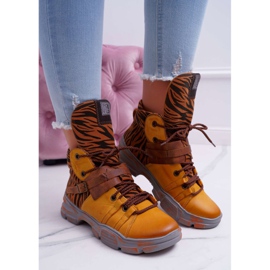 Bottes Femme Cuir Maciejka Jaune 04218 brun 1