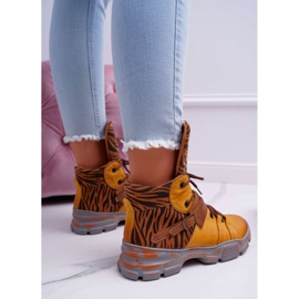Bottes Femme Cuir Maciejka Jaune 04218 brun 3