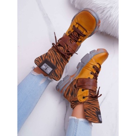 Bottes Femme Cuir Maciejka Jaune 04218 brun 5