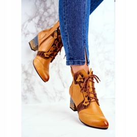 Bottes Femme Cuir Maciejka Jaune 03194 brun multicolore 4