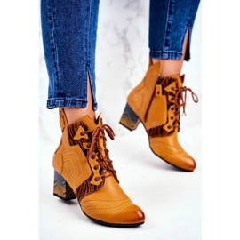 Bottes Femme Cuir Maciejka Jaune 03194 brun multicolore 3