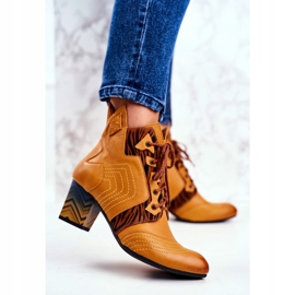 Bottes Femme Cuir Maciejka Jaune 03194 brun multicolore 2