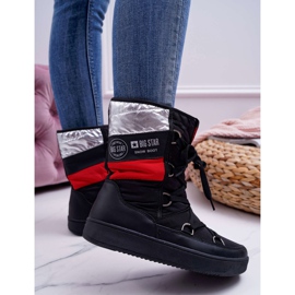 Bottes de neige chaudes noires pour femmes avec fourrure Big Star EE274656 2