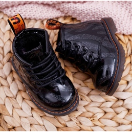 FRROCK Boots Enfant Laquées avec une fermeture éclair Noir Omua le noir 2