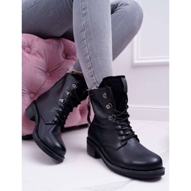 Bottes Femme Workers Big Star Cuir Noir EE274506 1