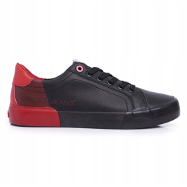 Baskets Cross Jeans Noires pour Hommes EE1R4046C le noir rouge 1