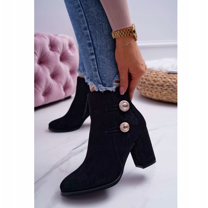 S.Barski Boots Daim Femme sur talon Noir Barski 73-2 le noir 1