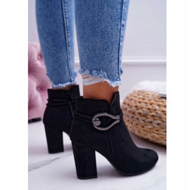 Bottines Femme À Talons Hauts En Daim Tola S.Barski le noir 3