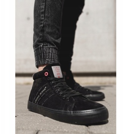 Baskets Homme High Cross Jeans Cuir Daim Noir EE1R4057C le noir 1