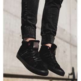 Baskets Homme High Cross Jeans Cuir Daim Noir EE1R4057C le noir 5