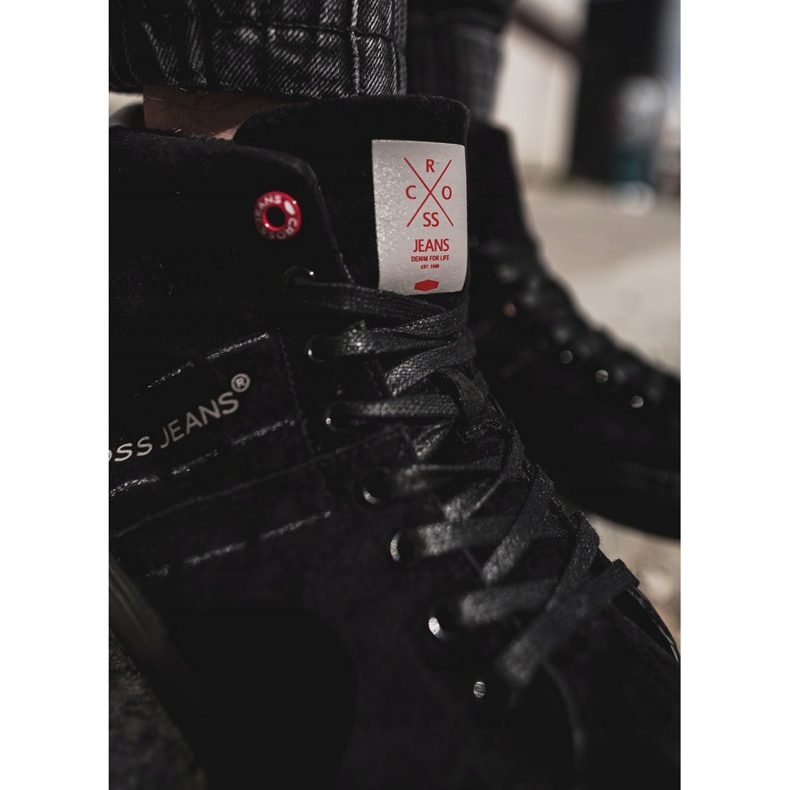 Baskets Homme High Cross Jeans Cuir Daim Noir EE1R4057C le noir 2