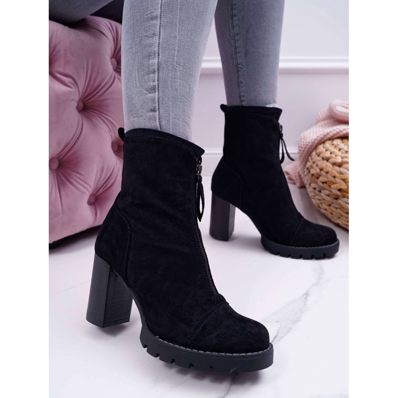 FRERY Bottines Femme à Talon Noir Frann le noir 1