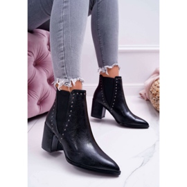 FRGIV Bottes noires Trini pour femmes à talons hauts 2