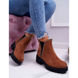 FRBS Bottines Chelsea Femme Avec Cubic Zirconia Camel Sissy brun 1 FRBS Bottines Chelsea Femme Avec Cubic Zirconia Camel Sissy brun 1