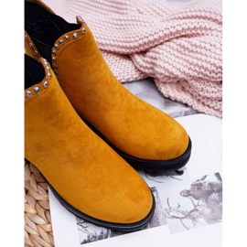 FRBS Bottes Jodhpur Pour Femmes Avec Cubic Zirconia Jaune Sissy 5