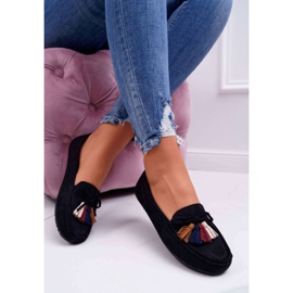 Mocassins Femme Daim Noir S.Barski A199 Mohabe 1