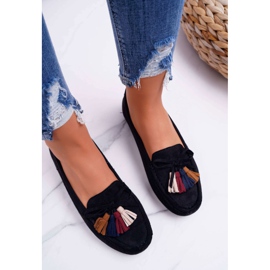 Mocassins Femme Daim Noir S.Barski A199 Mohabe 2