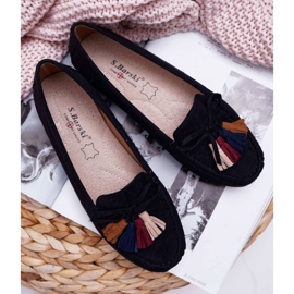 Mocassins Femme Daim Noir S.Barski A199 Mohabe le noir 5