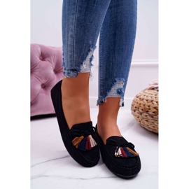 Mocassins Femme Daim Noir S.Barski A199 Mohabe le noir 3