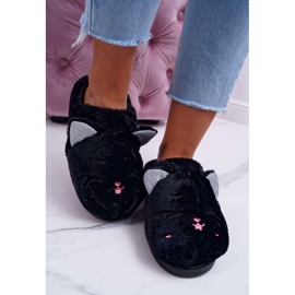 Chaussons Femme Chats avec Oreilles Noir Sleppyhead 2