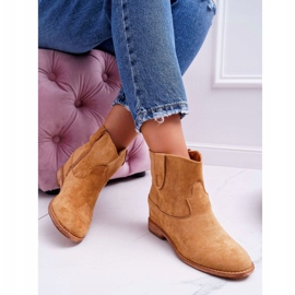 MSMG Bottes compensées pour femmes Camel Evana brun 4
