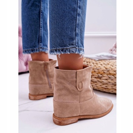 MSMG Bottines beiges pour femmes Evana 2 MSMG Bottines beiges pour femmes Evana 2