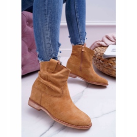 MSMG Bottines Femme Camel Ellen brun 1