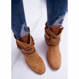 MSMG Bottines Femme A3705 Camel Lucky brun 4