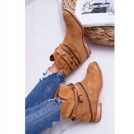 MSMG Bottines Femme A3705 Camel Lucky brun 5