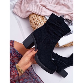 FB2 Bottines Femme Talon Daim Noir Celma le noir 6
