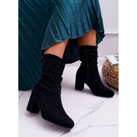 FRJ Bottes À Talons Pour Femmes En Daim Noir Sans Fin 1