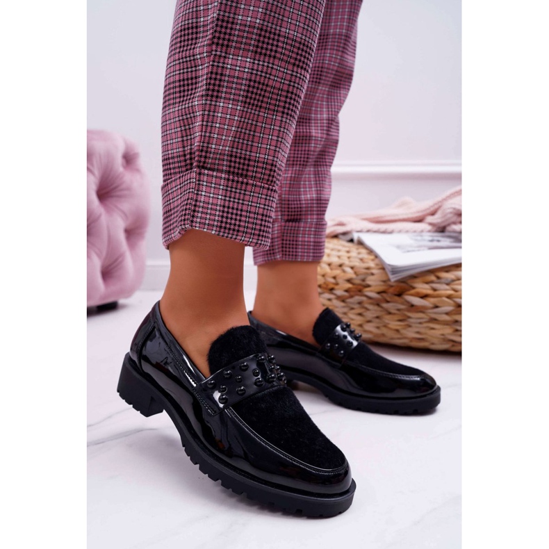 FRANA Slip-on Femme Laqué Noir Delicious 1