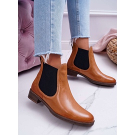 Boots Femme Cuir Jodhpur boots Maciejka Camel 04359 brun 1