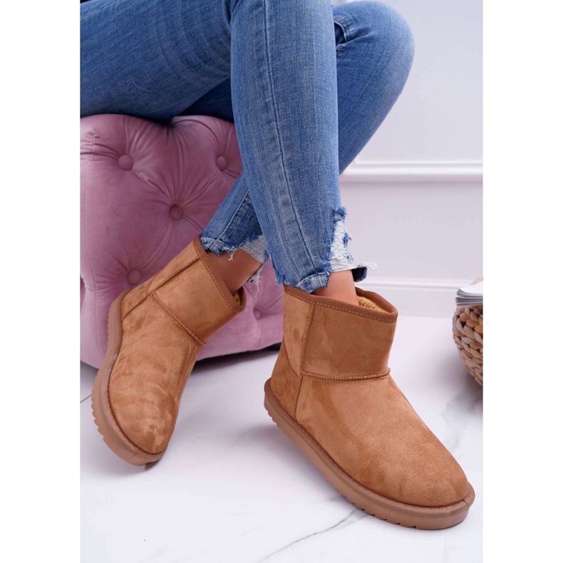 FRJ Bottes de neige chaudes pour femmes Camel Puffen brun 2 FRJ Bottes de neige chaudes pour femmes Camel Puffen brun 2