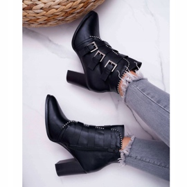 FJ1 Bottes À Talons Pour Femmes Avec Boucles Noir Finbas le noir 4