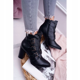 FJ1 Bottes À Talons Pour Femmes Avec Boucles Noir Finbas le noir 3