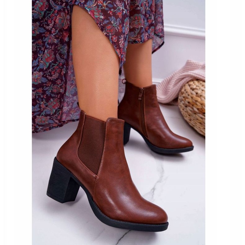 Bottines Femme Talon Haut Marron Ergost brun 1 Bottines Femme Talon Haut Marron Ergost brun 1