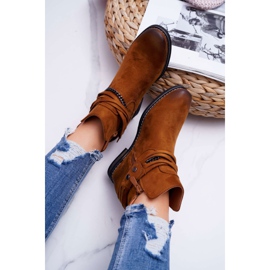 Vinceza Bottines en daim pour femmes Hidden Wedge Camel Mirley brun 4