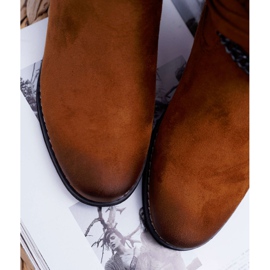 Vinceza Bottines en daim pour femmes Hidden Wedge Camel Mirley brun 6