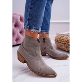 Nicole Bottes de cowboy en cuir pour femmes Cappucino Batty brun 1