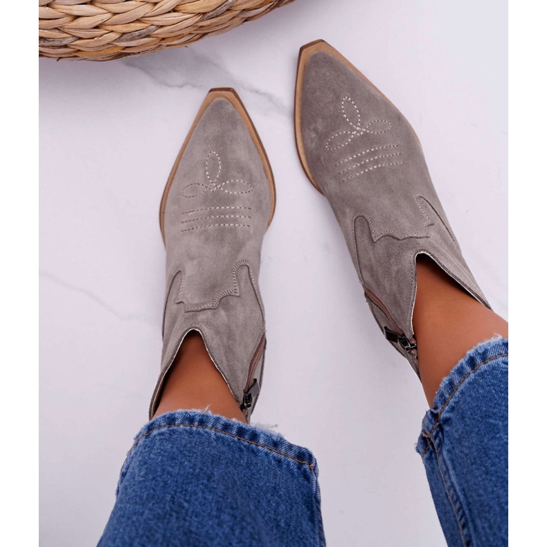 Nicole Bottes de cowboy en cuir pour femmes Cappucino Batty brun 2